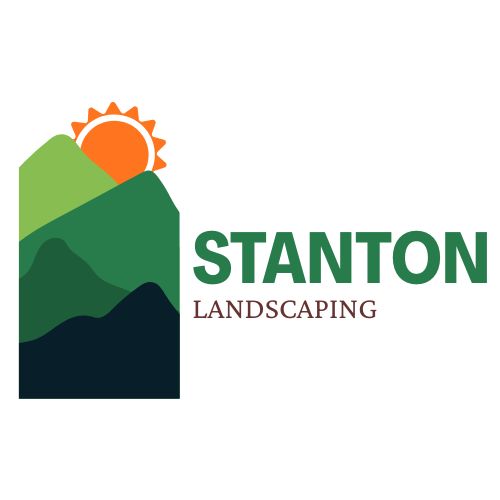 GreenStar Stanton Landscaping logo showing green hills and orange sun